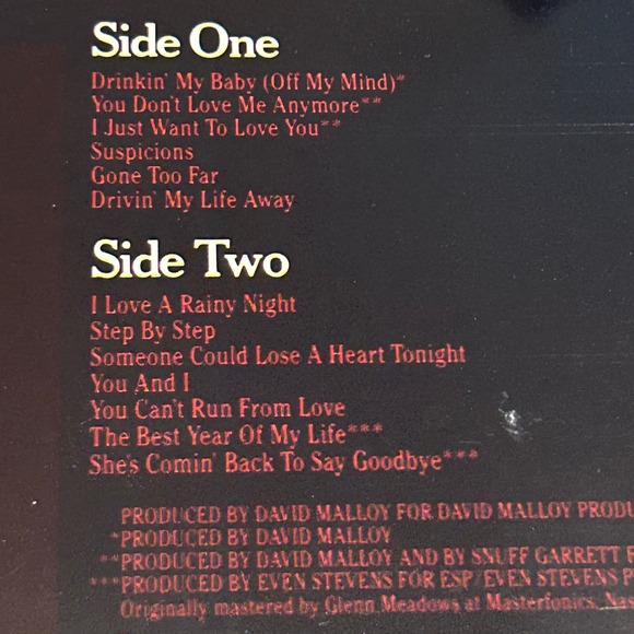 Eddie Rabbitt #1's Vinyl Record LP Warner Bros Country Music Album - Picture 4 of 4